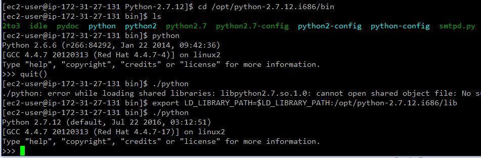 Compile and install Python on CentOS